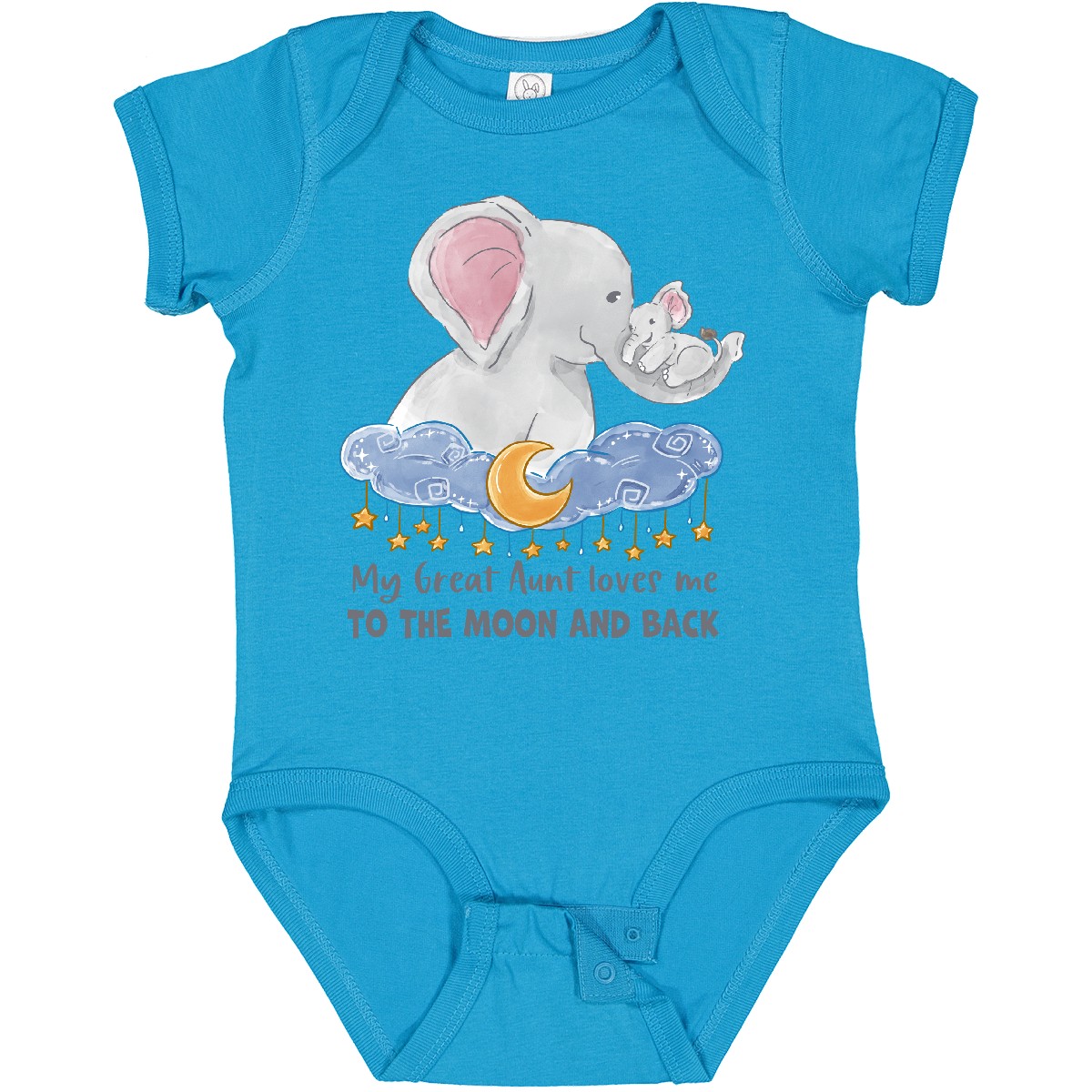 Inktastic My Great Aunt Loves Me To The Moon And Back Baby Bodysuit Animals Zoo - Picture 13 of 16