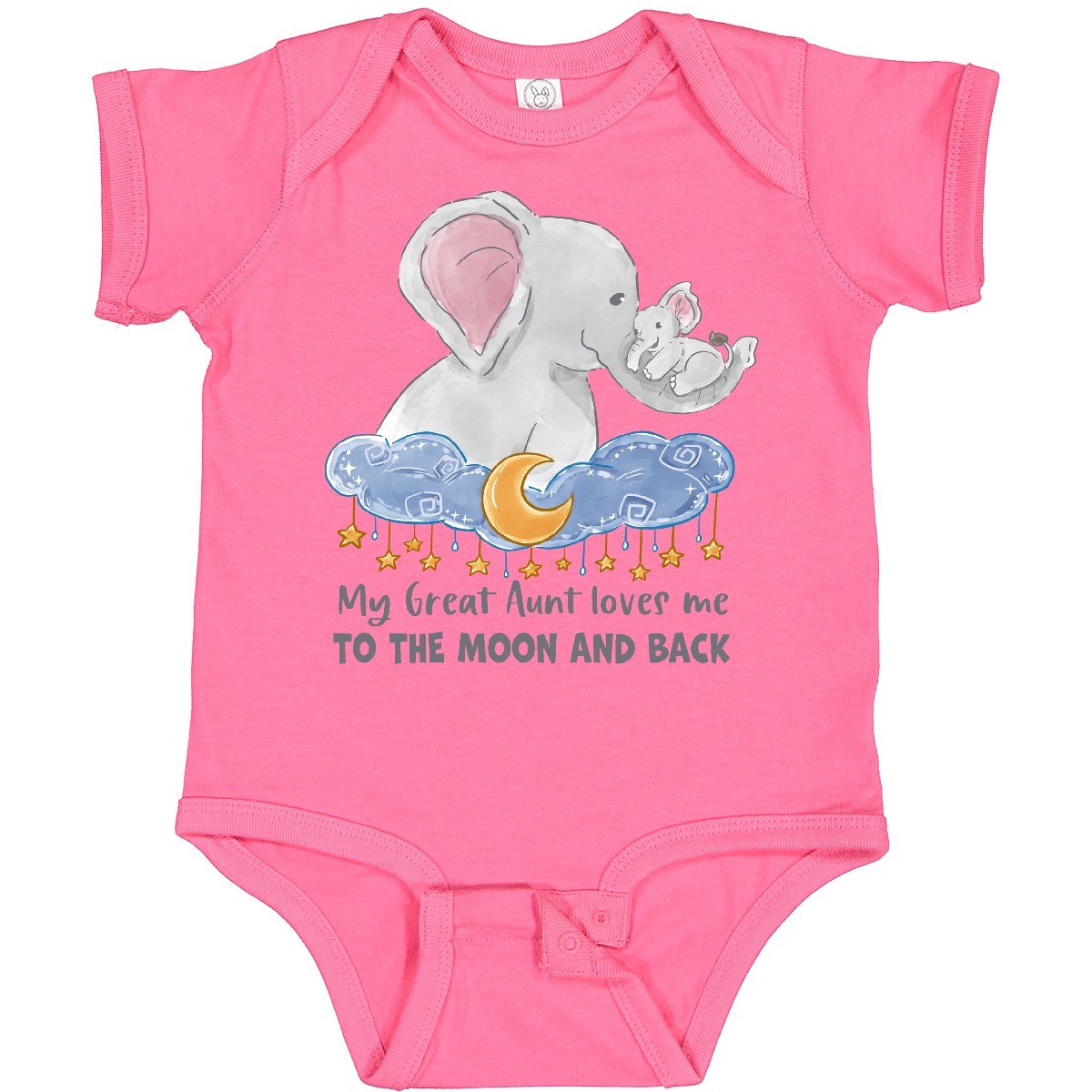 Inktastic My Great Aunt Loves Me To The Moon And Back Baby Bodysuit Animals Zoo - Picture 5 of 16