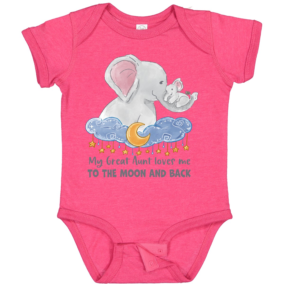 Inktastic My Great Aunt Loves Me To The Moon And Back Baby Bodysuit Animals Zoo - Picture 14 of 16