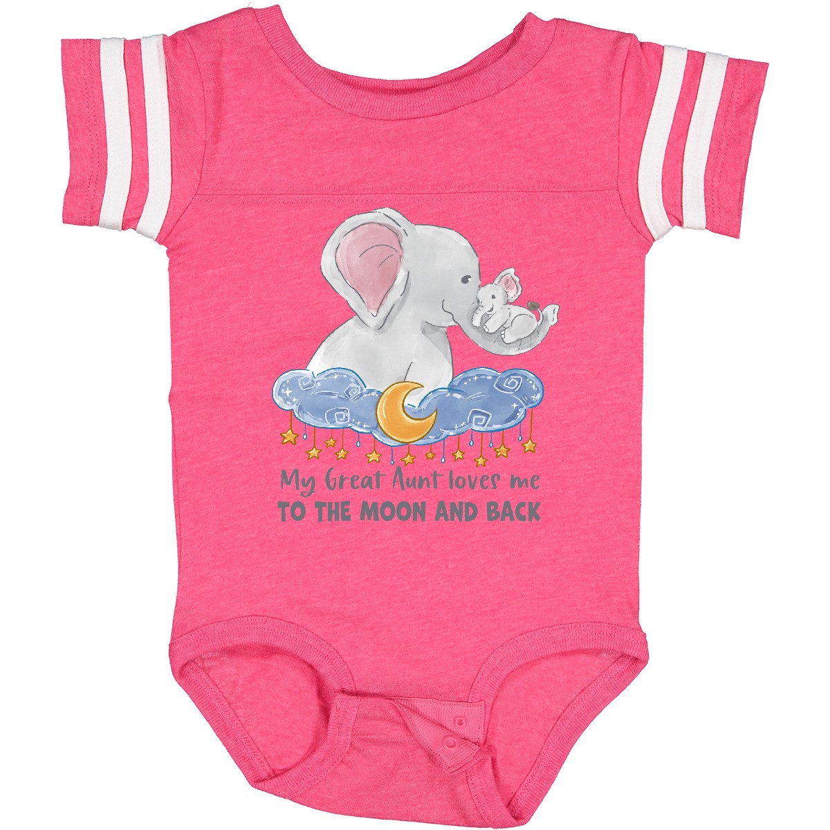 Inktastic My Great Aunt Loves Me To The Moon And Back Baby Bodysuit Animals Zoo - Picture 4 of 16