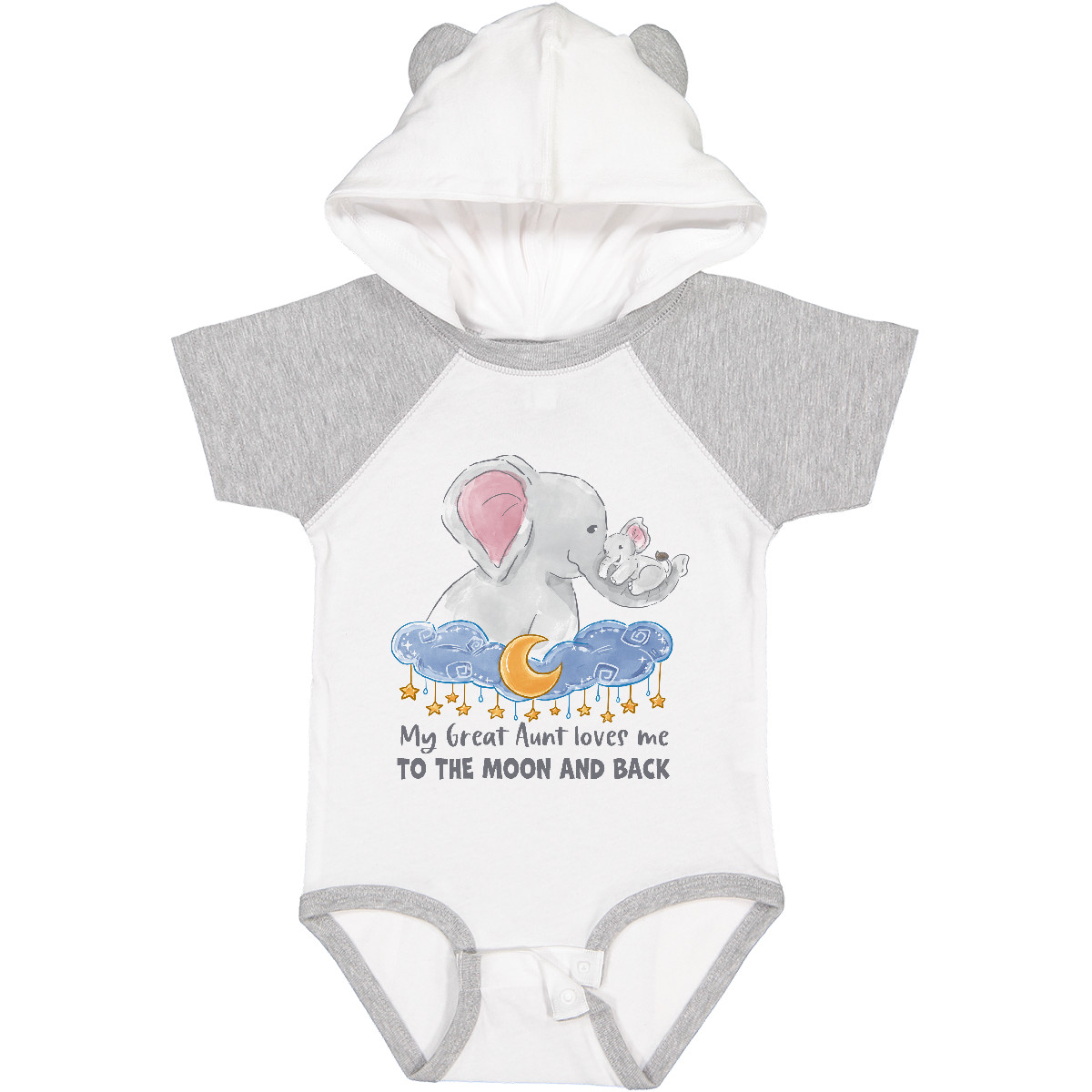 Inktastic My Great Aunt Loves Me To The Moon And Back Baby Bodysuit Animals Zoo - Picture 15 of 16