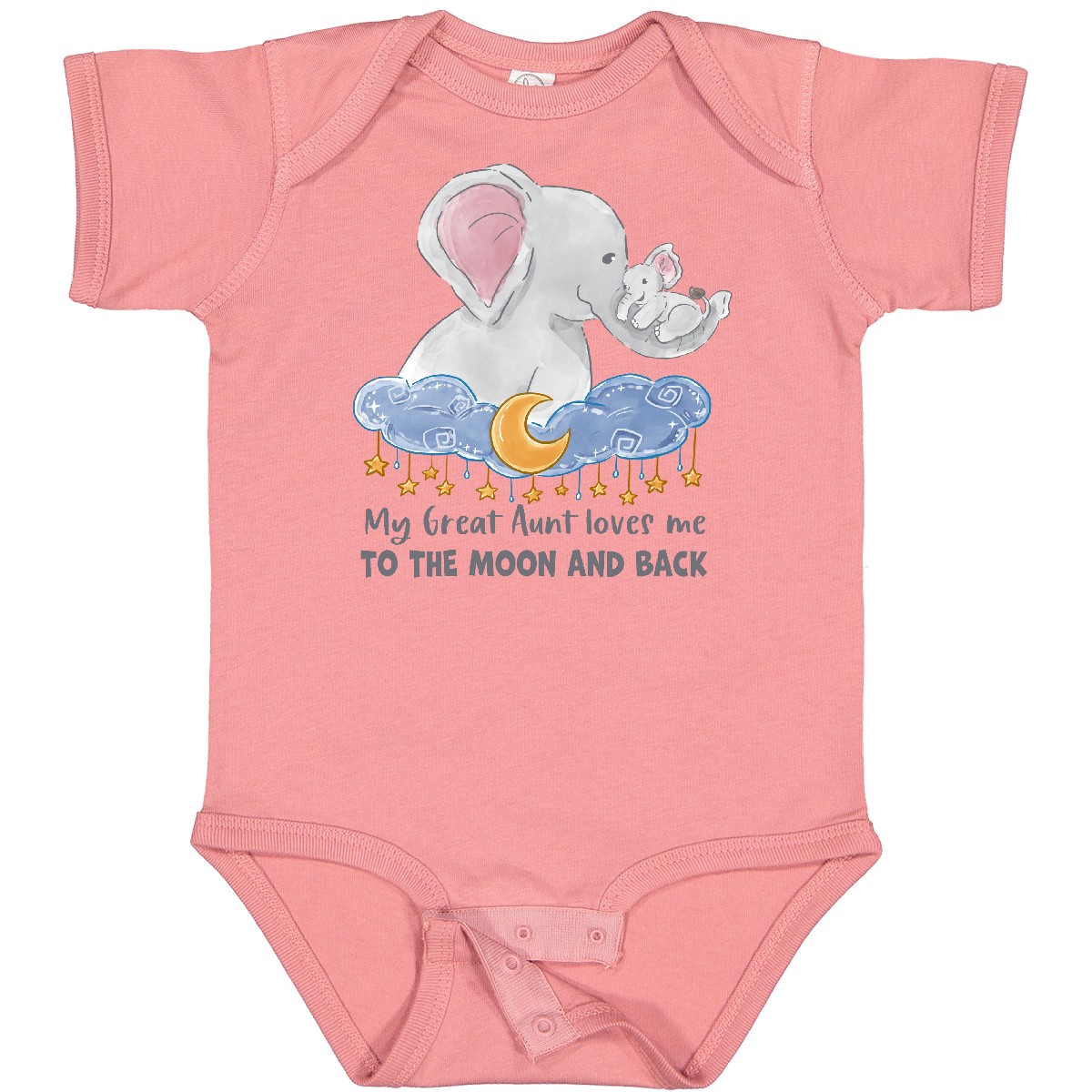 Inktastic My Great Aunt Loves Me To The Moon And Back Baby Bodysuit Animals Zoo - Picture 6 of 16
