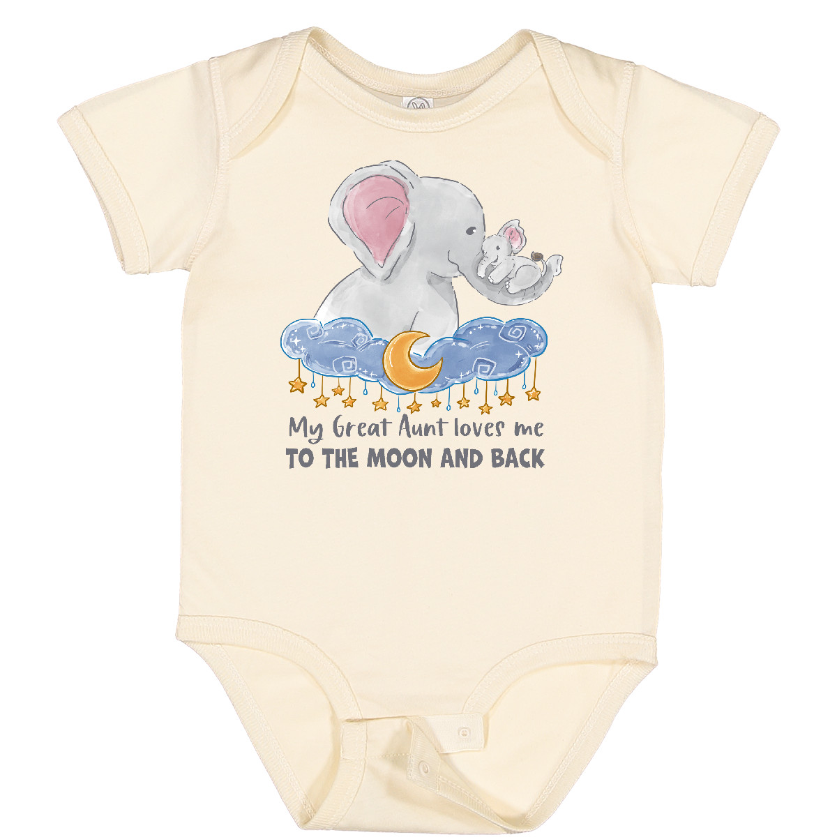 Inktastic My Great Aunt Loves Me To The Moon And Back Baby Bodysuit Animals Zoo - Picture 7 of 16