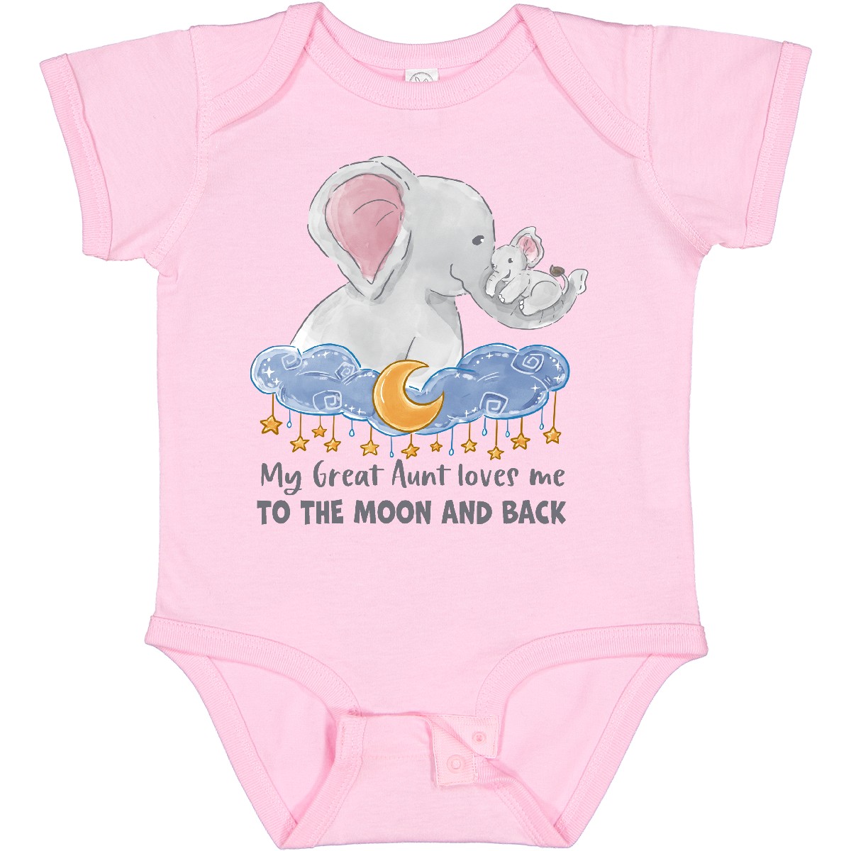 Inktastic My Great Aunt Loves Me To The Moon And Back Baby Bodysuit Animals Zoo - Picture 9 of 16