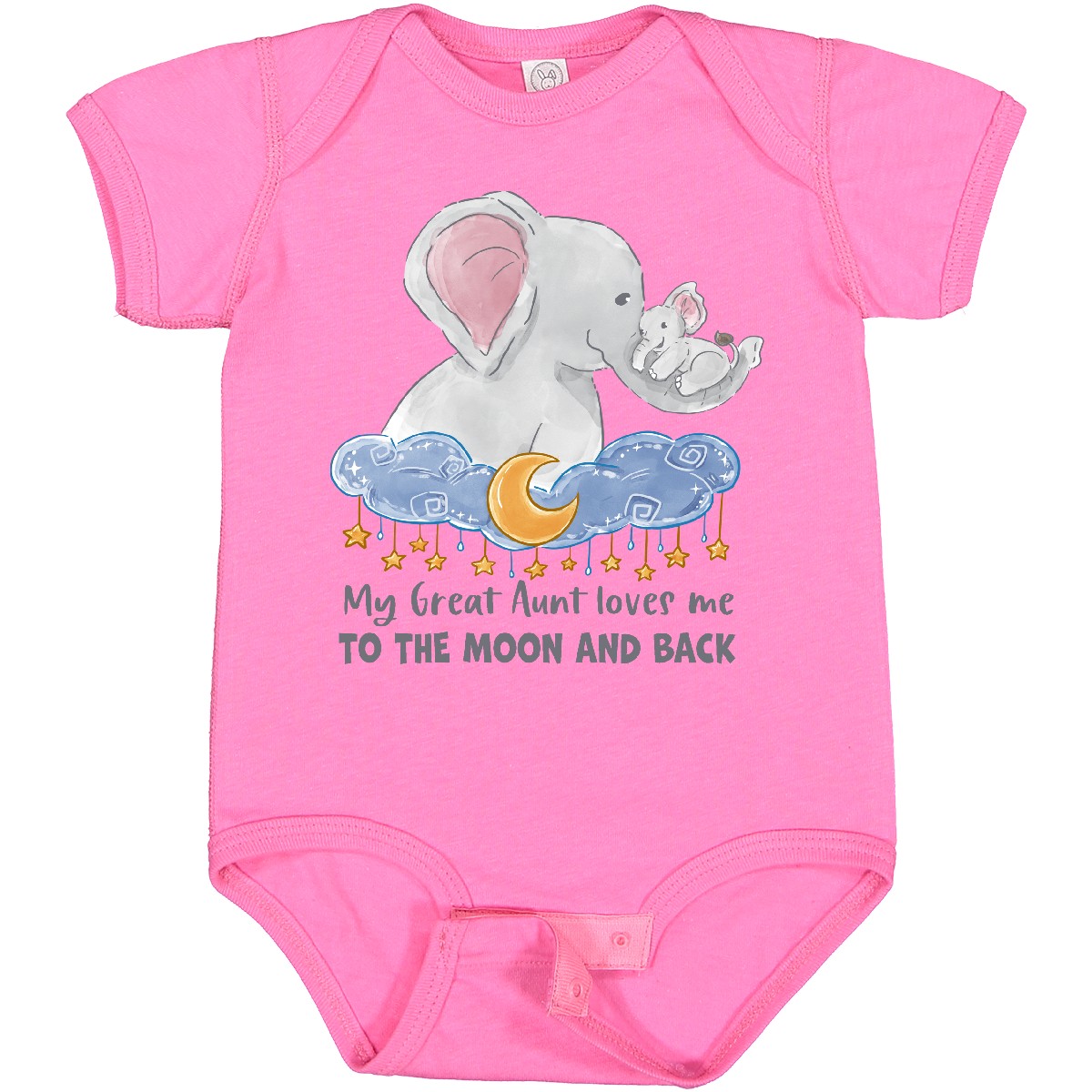 Inktastic My Great Aunt Loves Me To The Moon And Back Baby Bodysuit Animals Zoo - Picture 10 of 16
