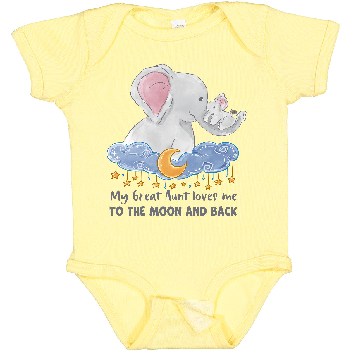 Inktastic My Great Aunt Loves Me To The Moon And Back Baby Bodysuit Animals Zoo - Picture 2 of 16