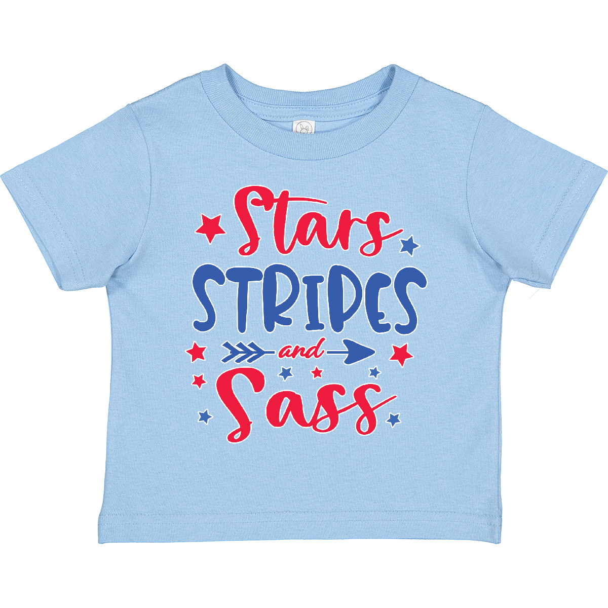 Inktastic 4th Of July Stars Stripes And Sass Blue And Red Stars Toddler T-Shirt - Picture 7 of 12