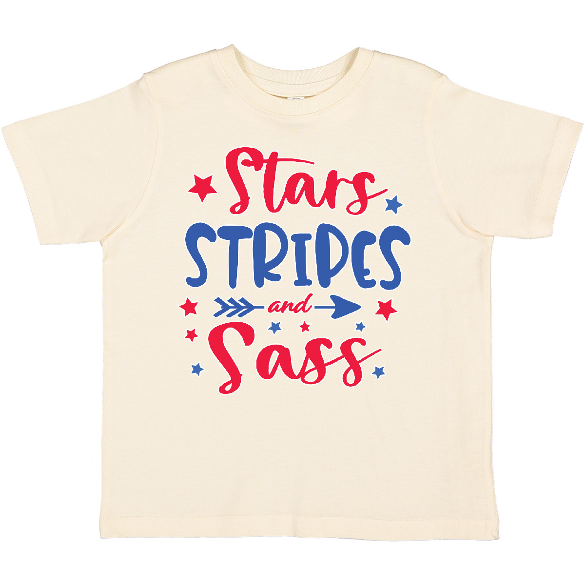 Inktastic 4th Of July Stars Stripes And Sass Blue And Red Stars Toddler T-Shirt - Picture 8 of 12