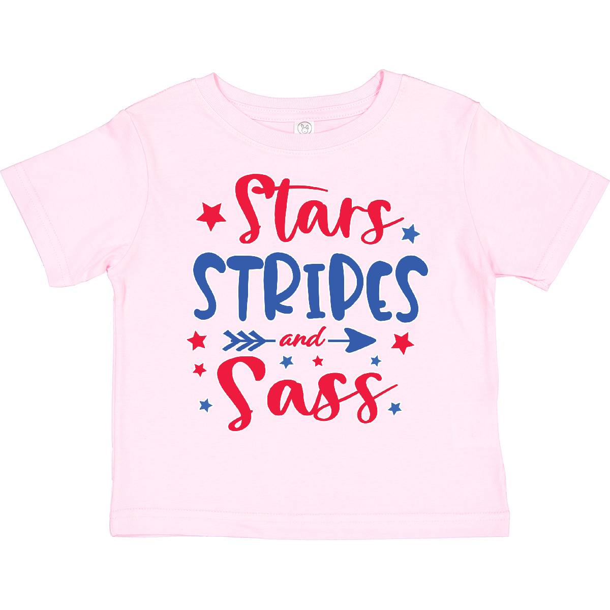 Inktastic 4th Of July Stars Stripes And Sass Blue And Red Stars Toddler T-Shirt - Picture 9 of 12