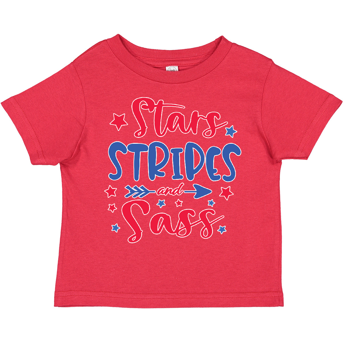 Inktastic 4th Of July Stars Stripes And Sass Blue And Red Stars Toddler T-Shirt - Picture 10 of 12