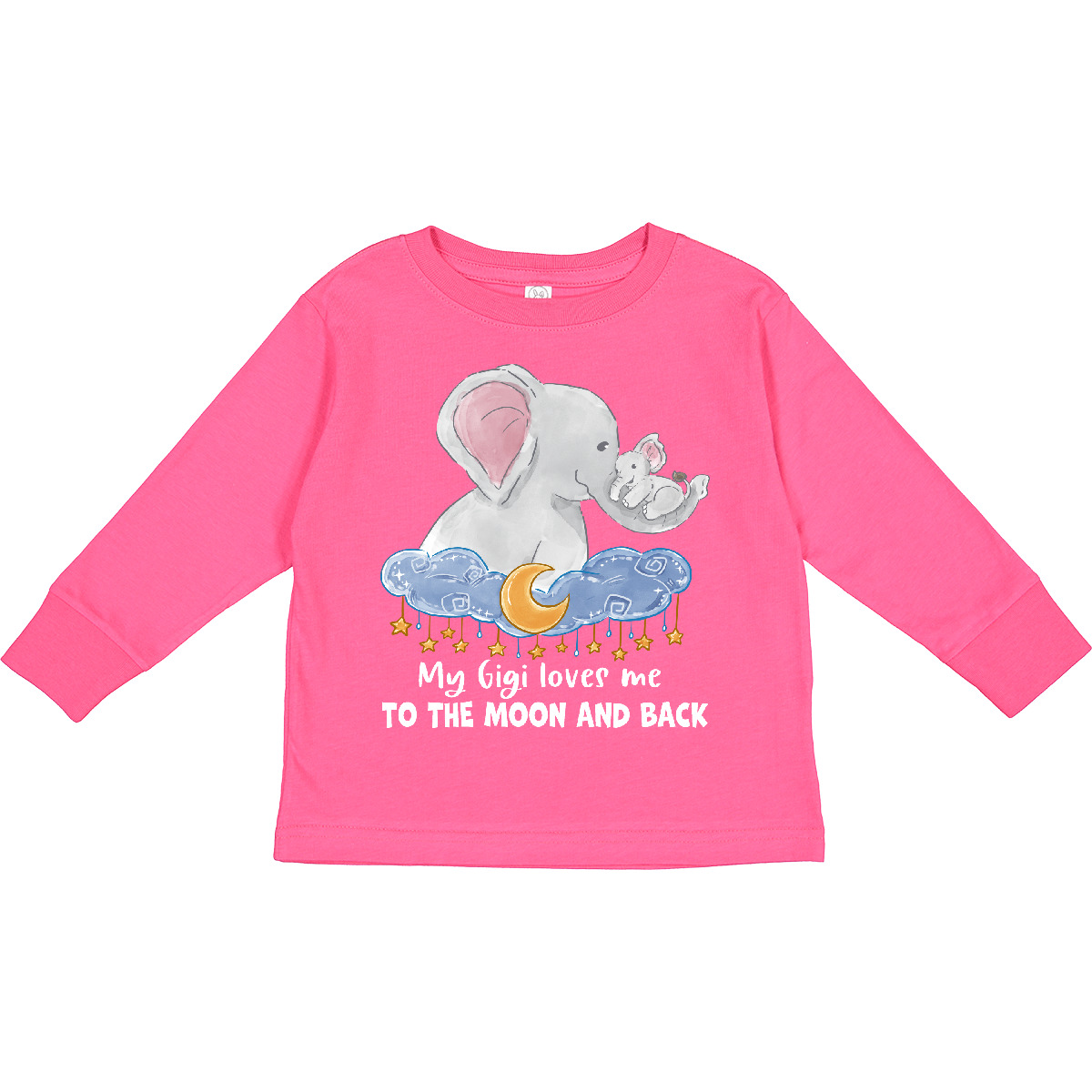 Inktastic My Gigi Loves Me To The Moon And Back Toddler Long Sleeve T-Shirt Zoo - Picture 3 of 5