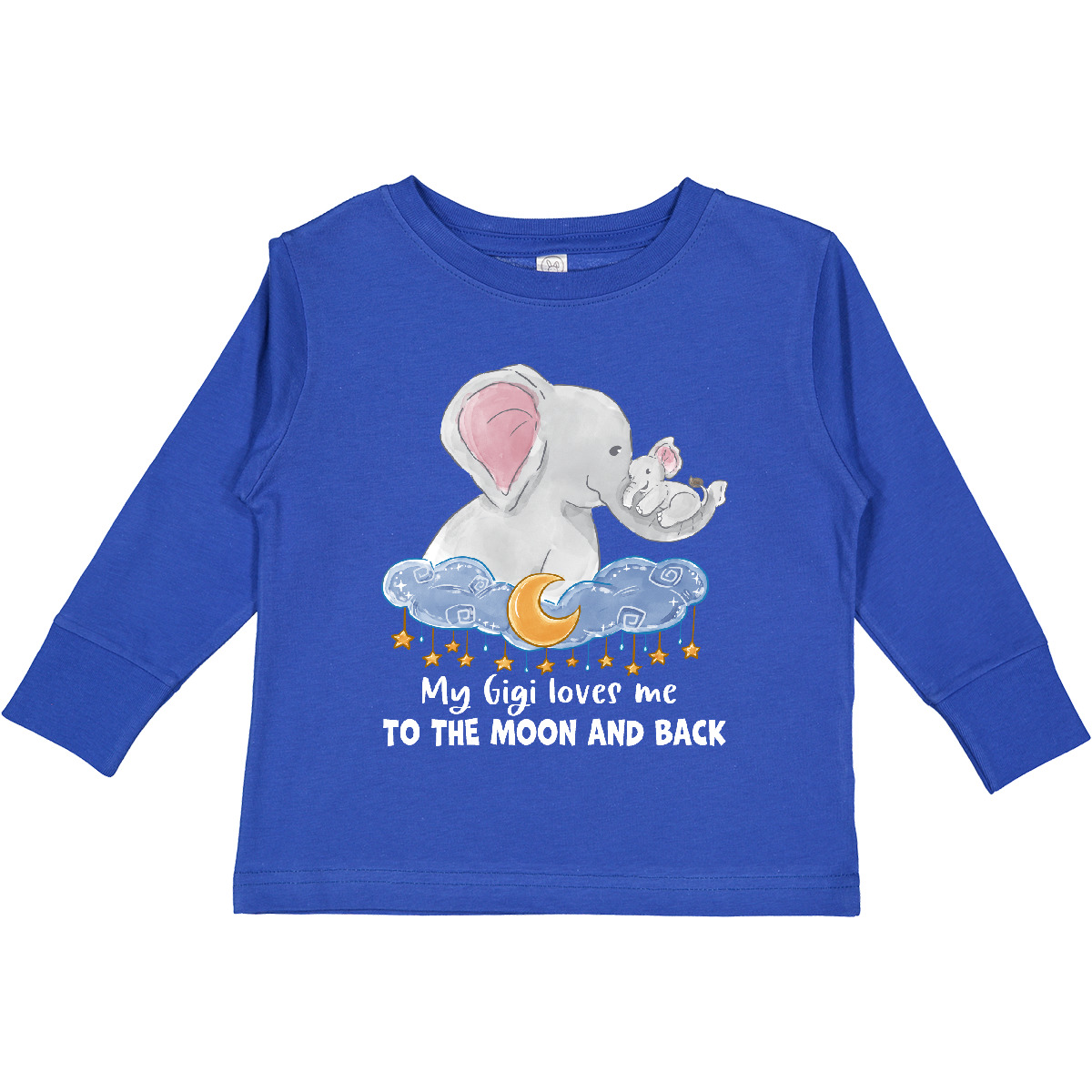 Inktastic My Gigi Loves Me To The Moon And Back Toddler Long Sleeve T-Shirt Zoo - Picture 5 of 5