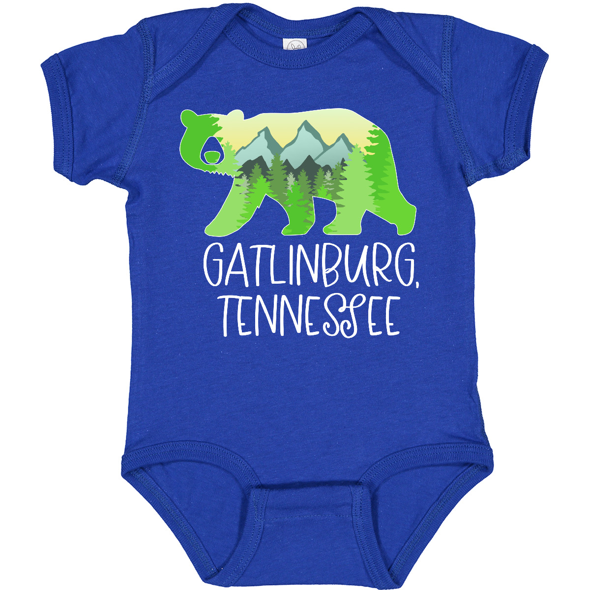 Inktastic Gatlinburg, Tennessee- Mountains And Bear Shape Baby Bodysuit State Jc - Picture 7 of 8