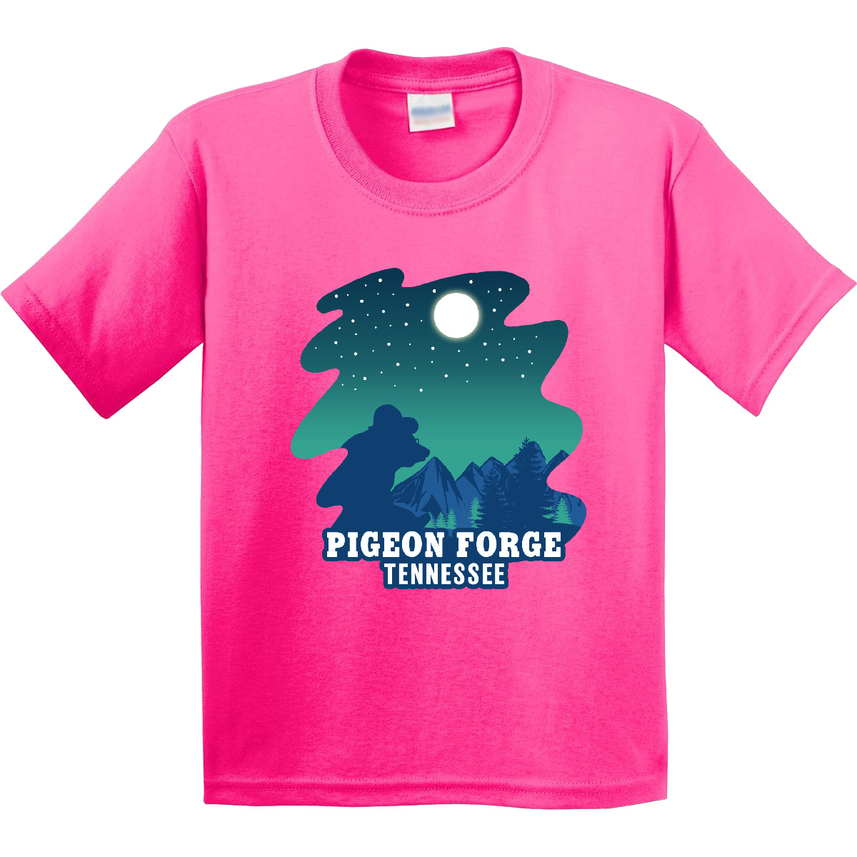 Inktastic Smoky Mountains Pigeon Forge Tennessee With Bear Youth T-Shirt State - Picture 6 of 10