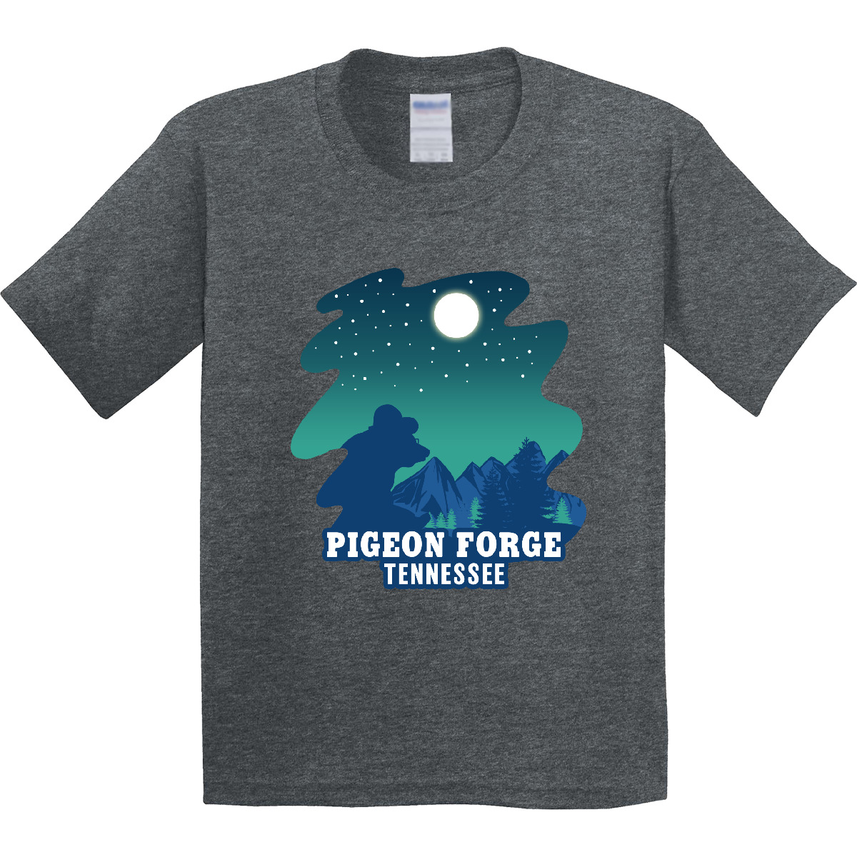 Inktastic Smoky Mountains Pigeon Forge Tennessee With Bear Youth T-Shirt State - Picture 9 of 10