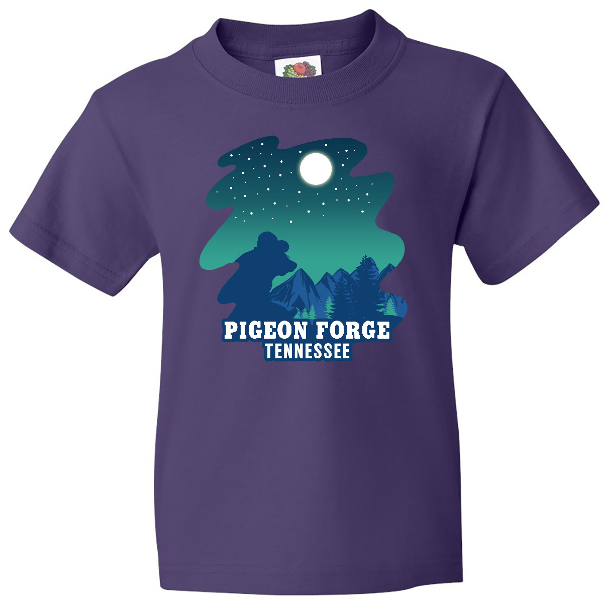 Inktastic Smoky Mountains Pigeon Forge Tennessee With Bear Youth T-Shirt State - Picture 6 of 10