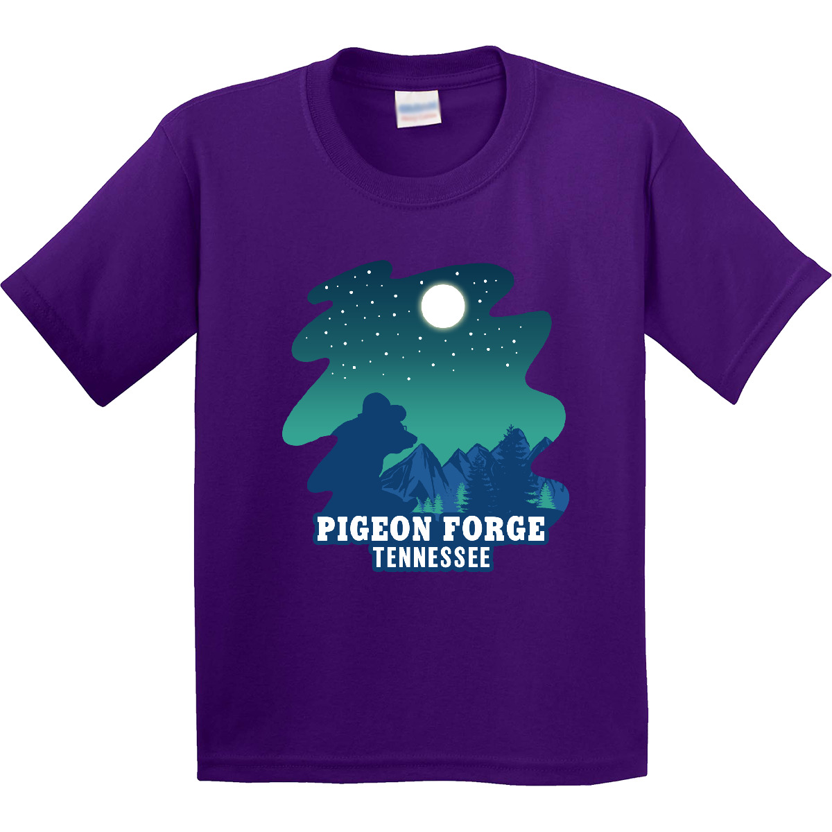 Inktastic Smoky Mountains Pigeon Forge Tennessee With Bear Youth T-Shirt State - Picture 7 of 10