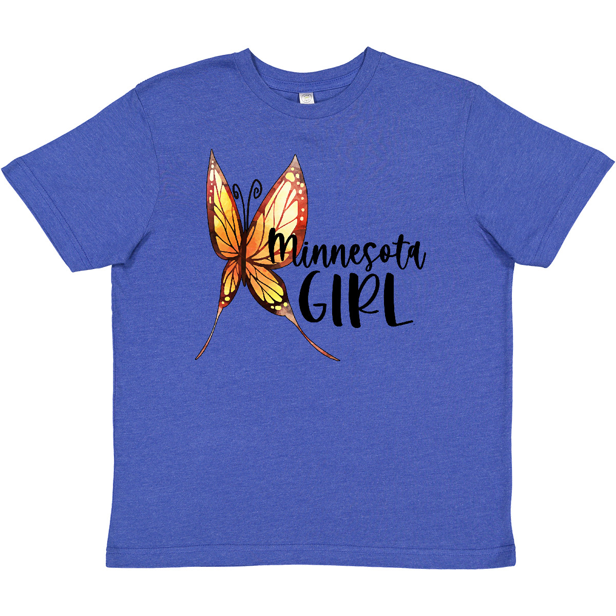 Inktastic Minnesota Girl- Butterfly Youth T-Shirt State Home St Paul Minneapolis - Picture 7 of 8