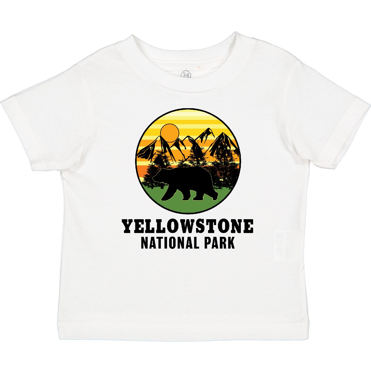 Inktastic Yellowstone National Park With Bear Mountains And Trees Baby T-Shirt - Picture 9 of 9