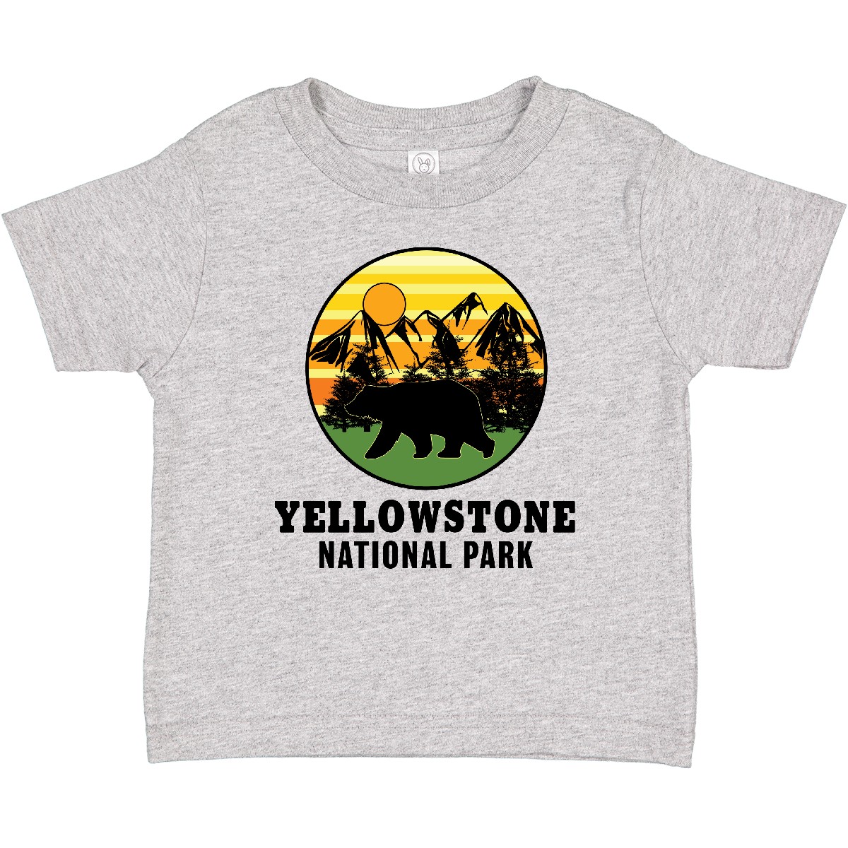 Inktastic Yellowstone National Park With Bear Mountains And Trees Baby T-Shirt - Picture 2 of 9