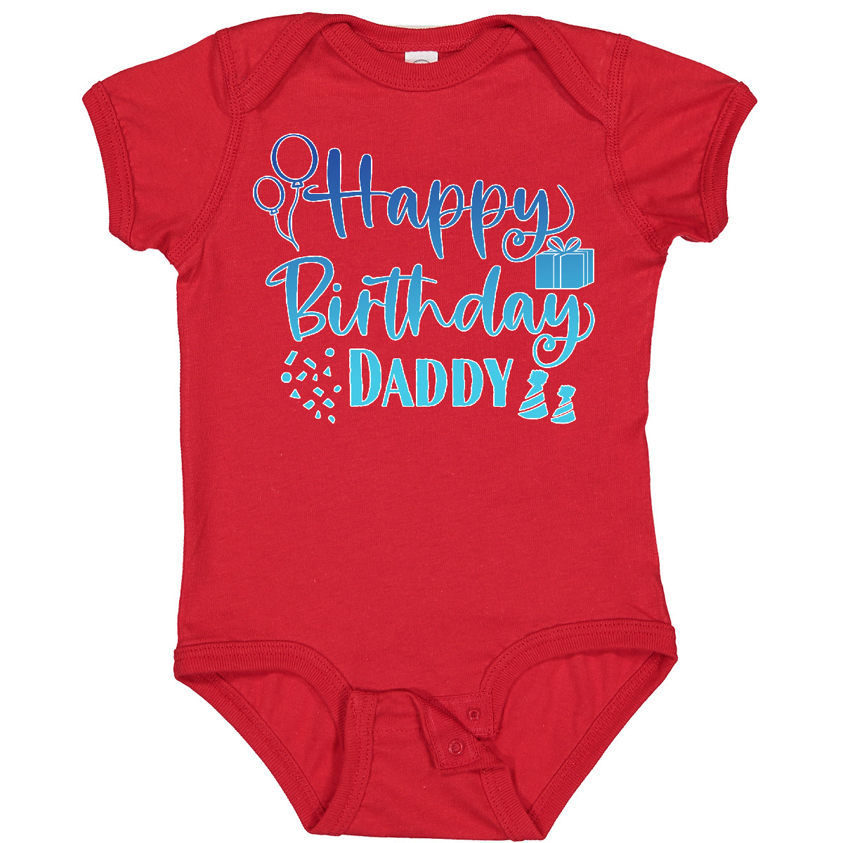 Inktastic Blue Happy Birthday Daddy Baby Bodysuit Birthdays Dad Dads Fathers Day - Bild 19 von 24