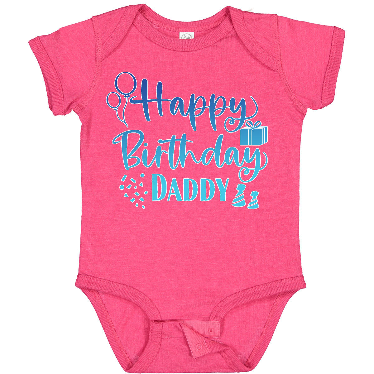 Inktastic Blue Happy Birthday Daddy Baby Bodysuit Birthdays Dad Dads Fathers Day - Bild 22 von 24