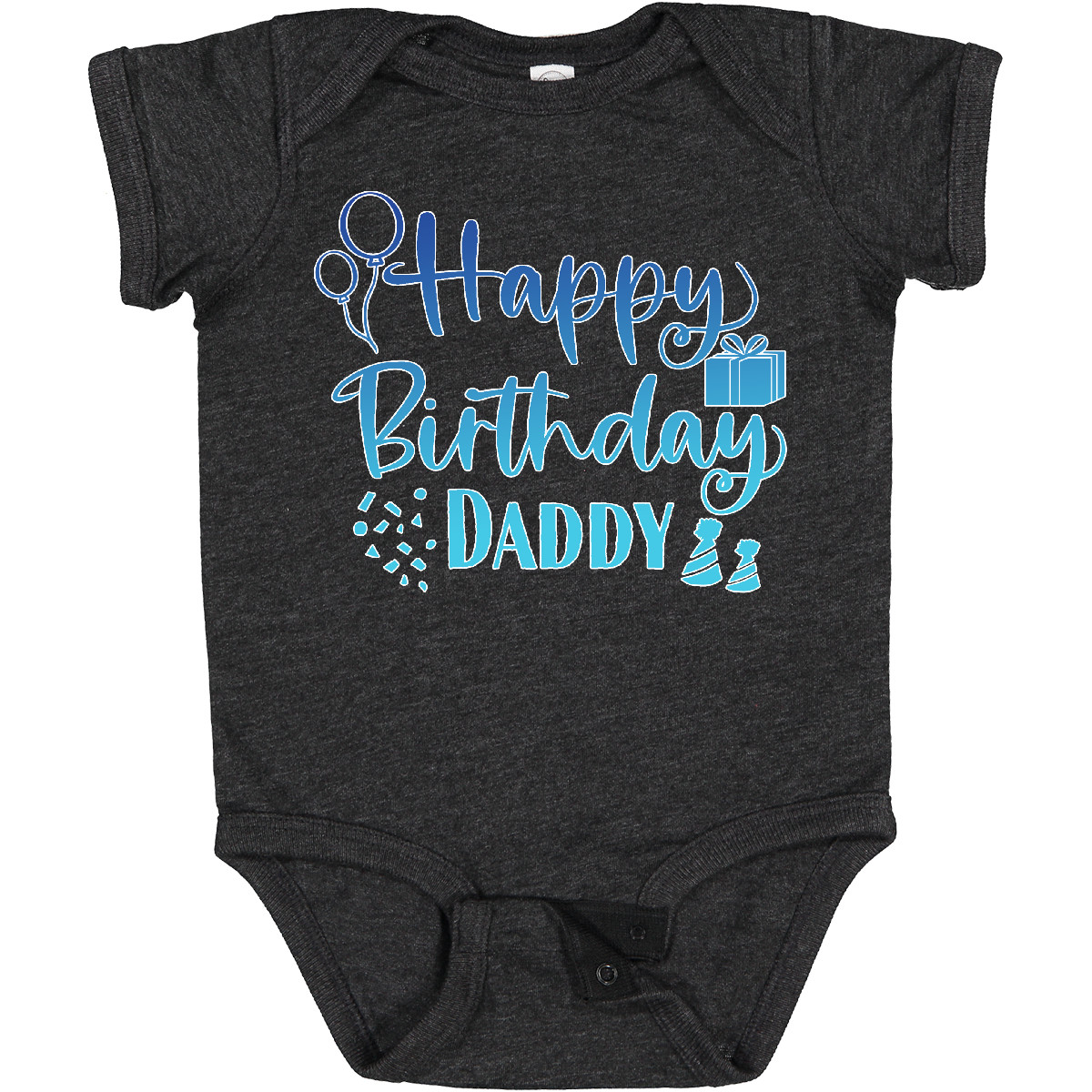 Inktastic Blue Happy Birthday Daddy Baby Bodysuit Birthdays Dad Dads Fathers Day - Bild 23 von 24