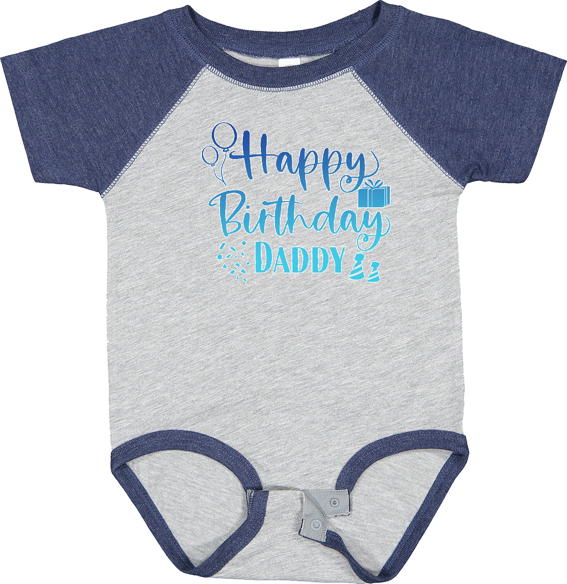 Inktastic Blue Happy Birthday Daddy Baby Bodysuit Birthdays Dad Dads Fathers Day - Bild 2 von 24
