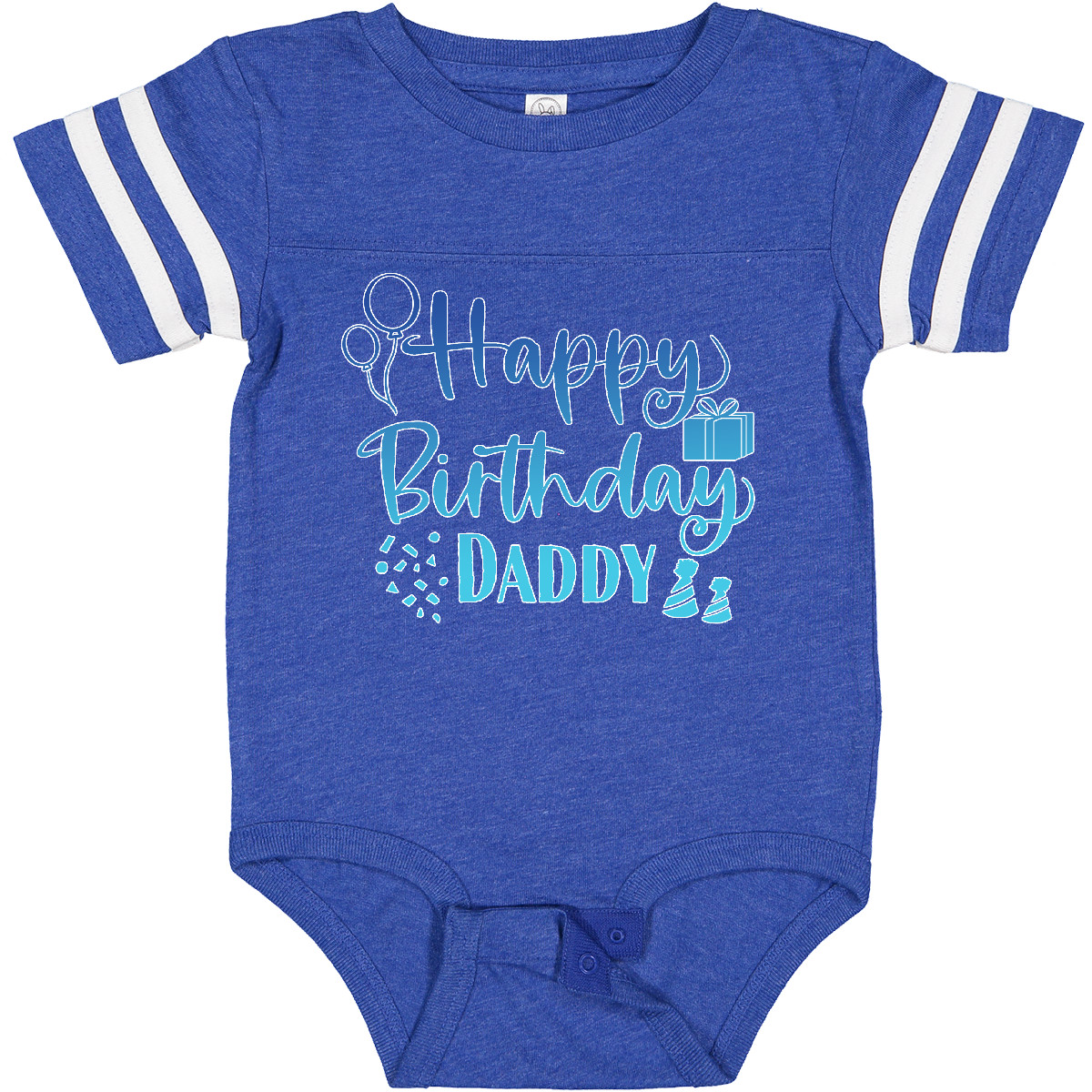 Inktastic Blue Happy Birthday Daddy Baby Bodysuit Birthdays Dad Dads Fathers Day - Bild 7 von 24