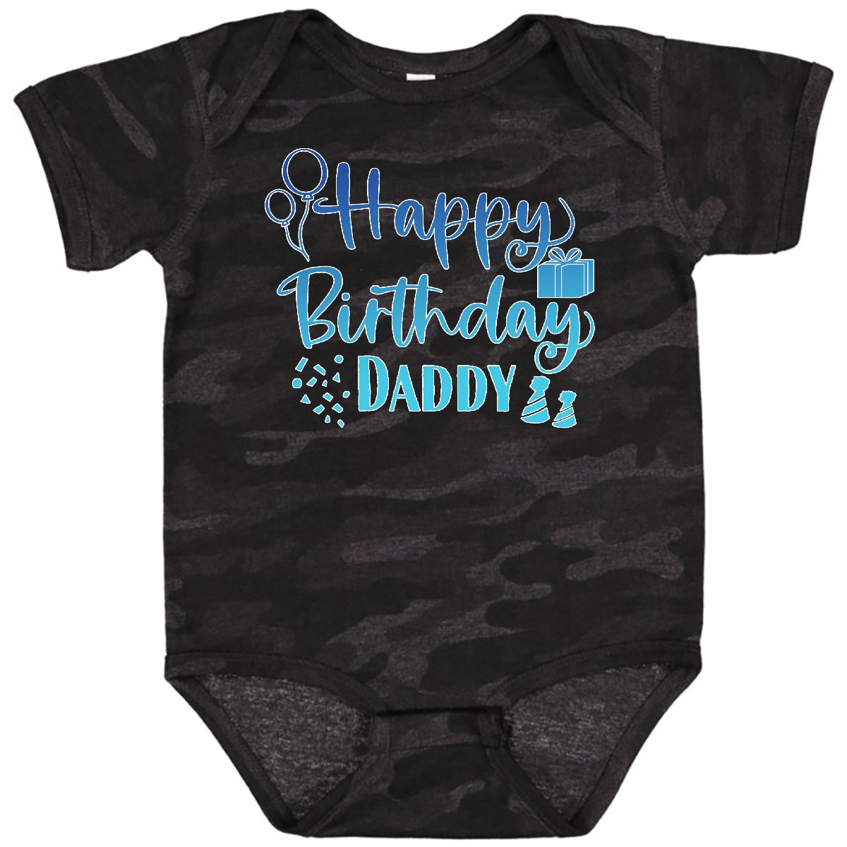 Inktastic Blue Happy Birthday Daddy Baby Bodysuit Birthdays Dad Dads Fathers Day - Bild 21 von 24