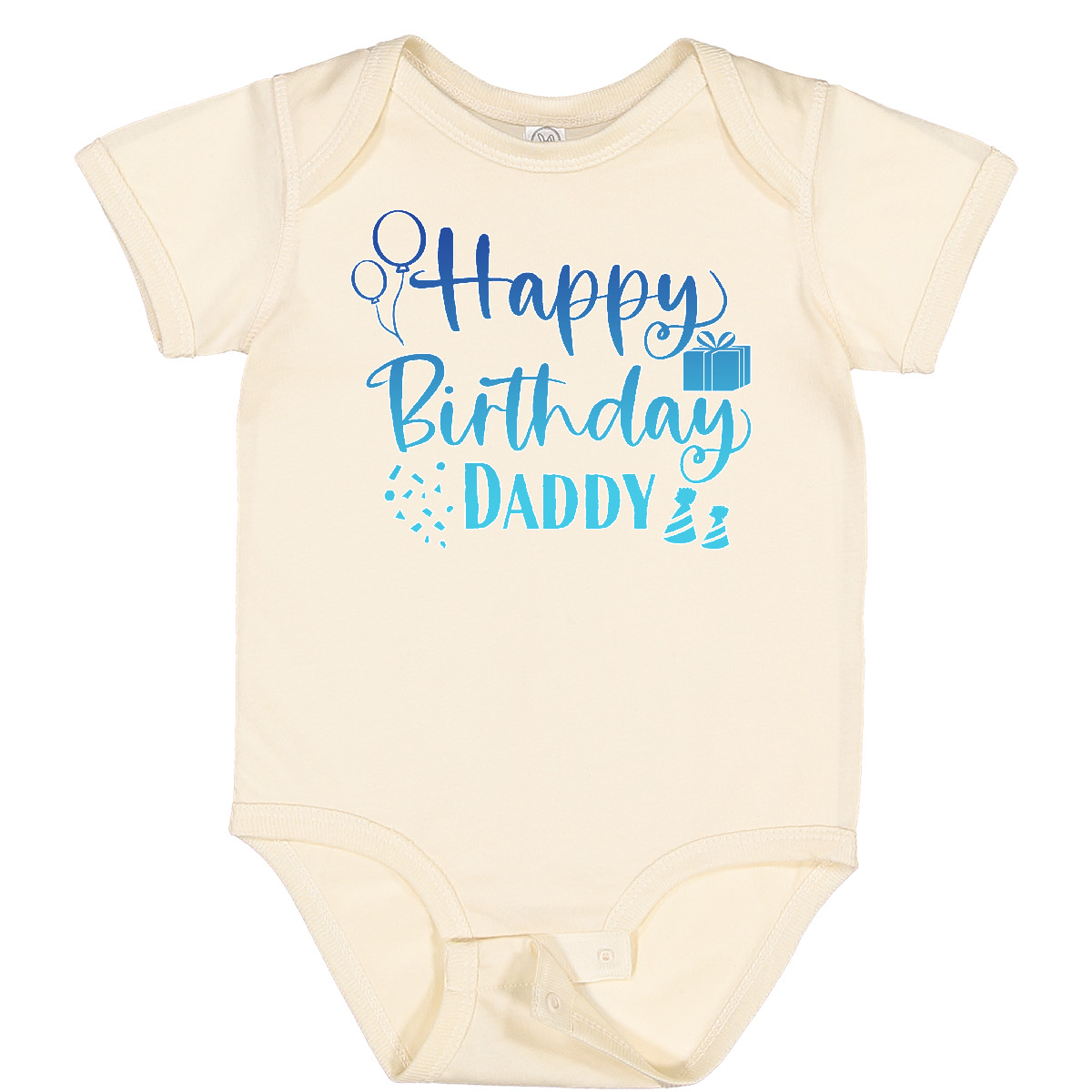 Inktastic Blue Happy Birthday Daddy Baby Bodysuit Birthdays Dad Dads Fathers Day - Bild 14 von 24