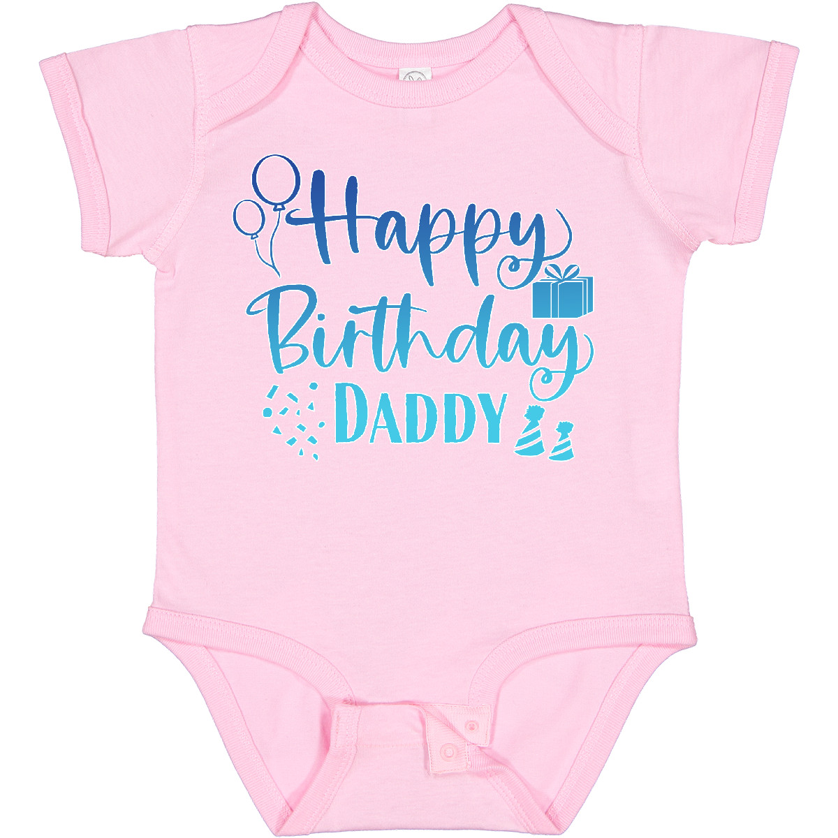Inktastic Blue Happy Birthday Daddy Baby Bodysuit Birthdays Dad Dads Fathers Day - Bild 16 von 24