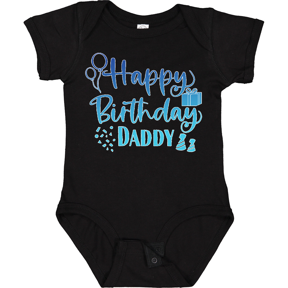 Inktastic Blue Happy Birthday Daddy Baby Bodysuit Birthdays Dad Dads Fathers Day - Bild 4 von 24