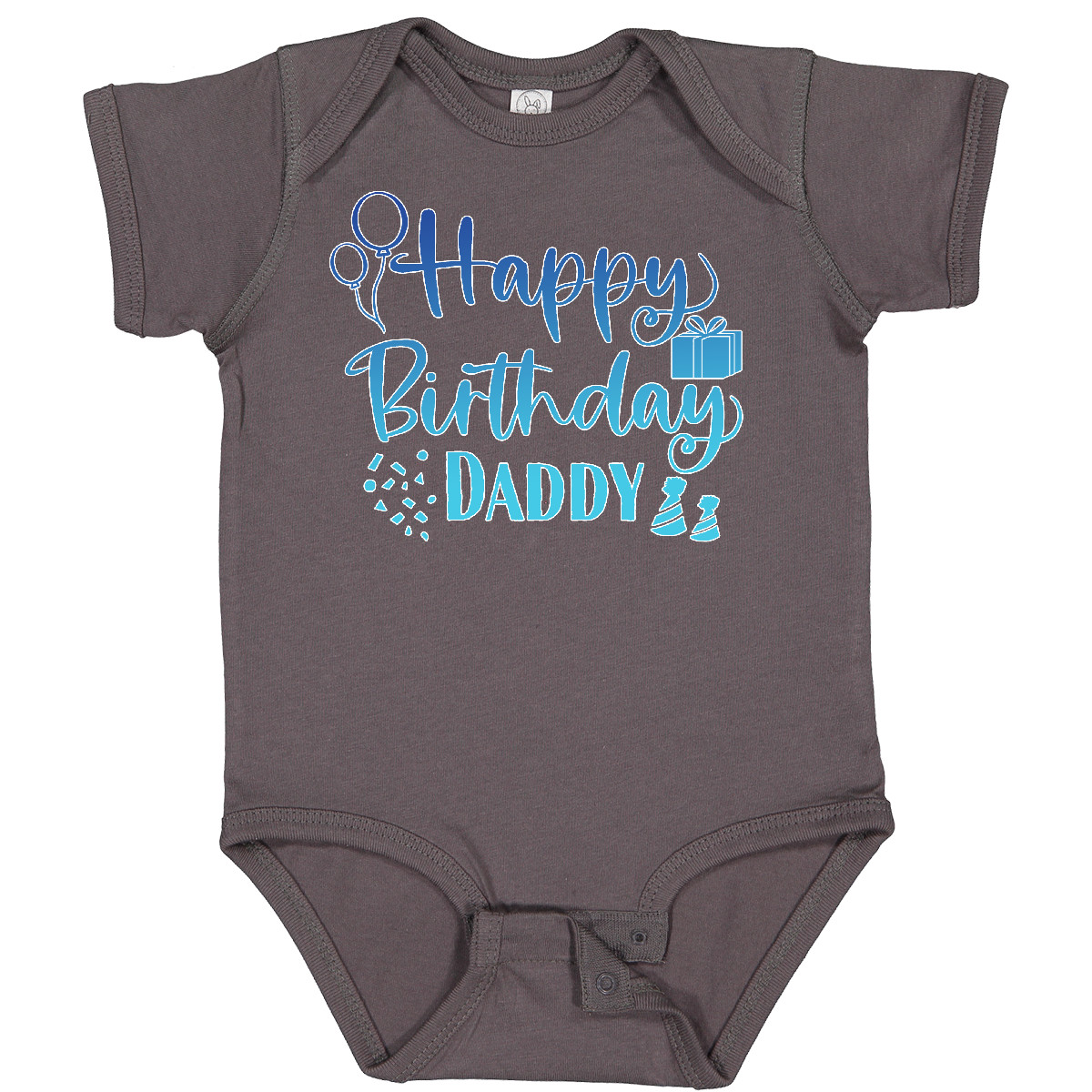 Inktastic Blue Happy Birthday Daddy Baby Bodysuit Birthdays Dad Dads Fathers Day - Bild 6 von 24