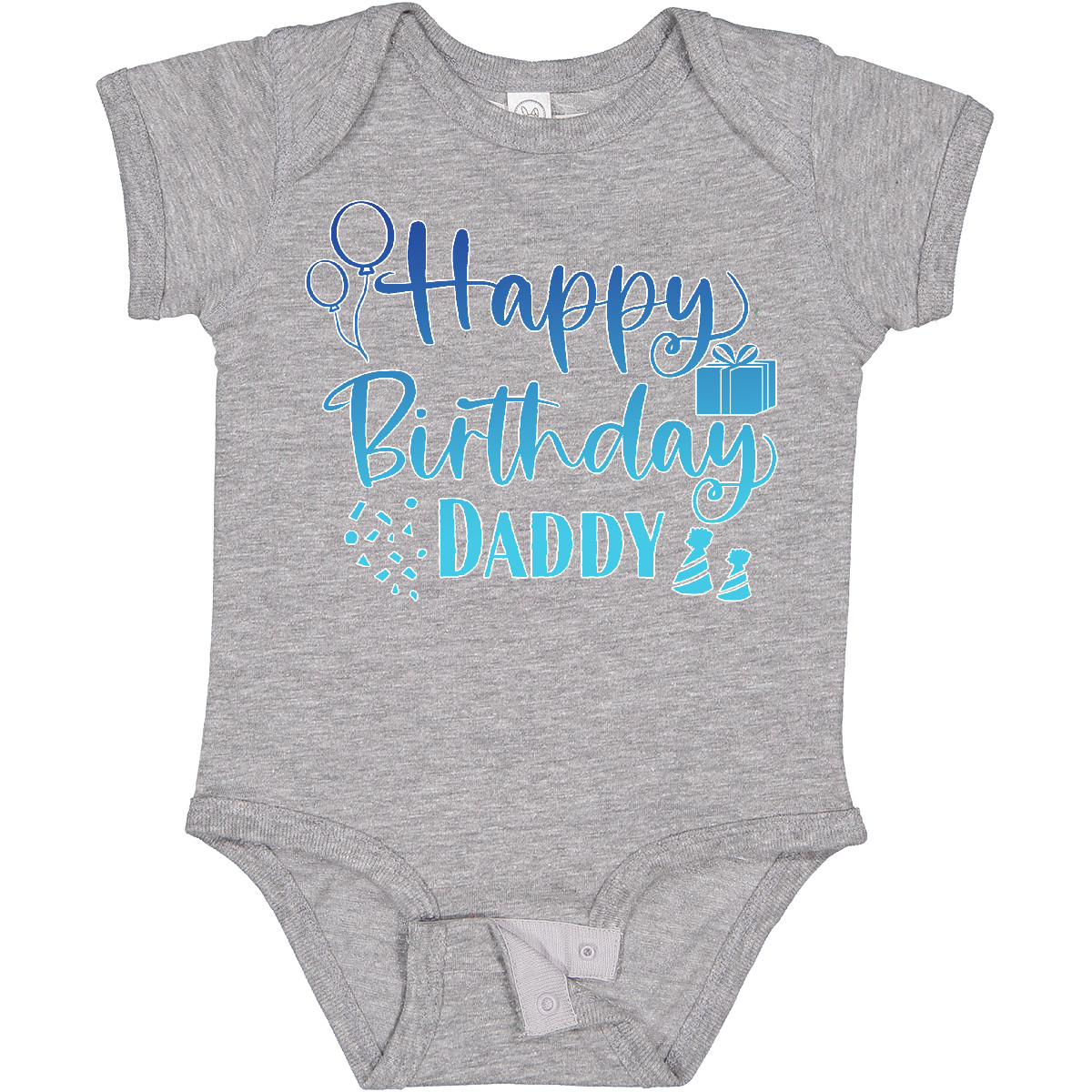 Inktastic Blue Happy Birthday Daddy Baby Bodysuit Birthdays Dad Dads Fathers Day - Bild 9 von 24