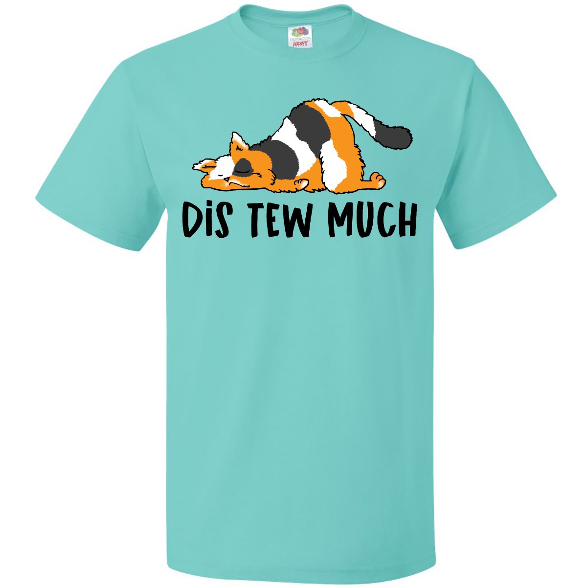 Inktastic Napping Dis Tew Much Longhair Calico Cat T-Shirt Animals Cats Person - Picture 7 of 9