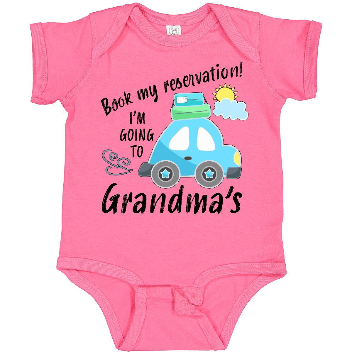 Inktastic Book My Reservation! I'm Going To Grandma's Baby Bodysuit Travel Car - Bild 7 von 11