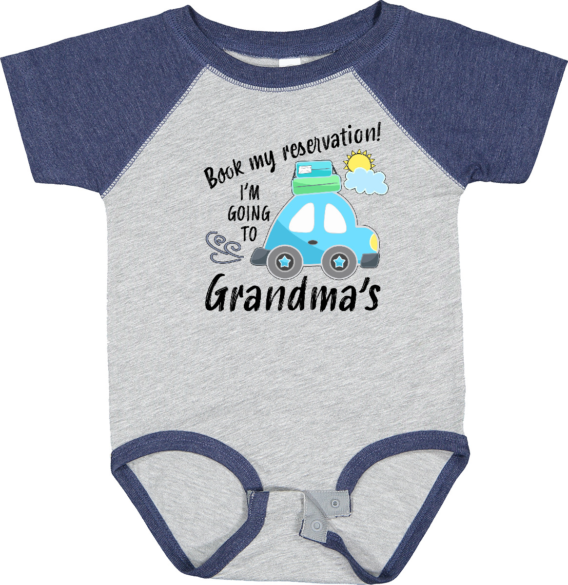 Inktastic Book My Reservation! I'm Going To Grandma's Baby Bodysuit Travel Car - Bild 3 von 11