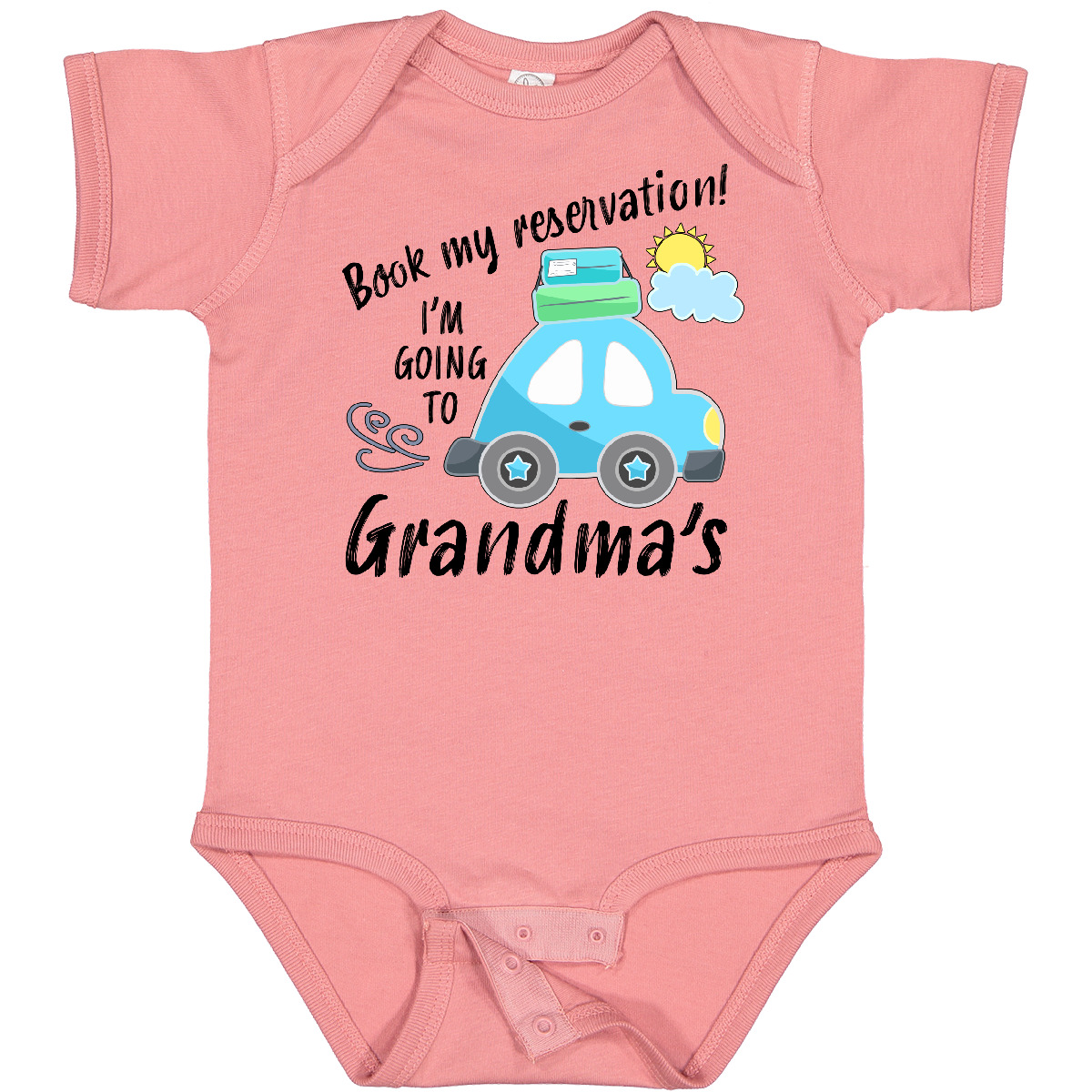 Inktastic Book My Reservation! I'm Going To Grandma's Baby Bodysuit Travel Car - Bild 8 von 11