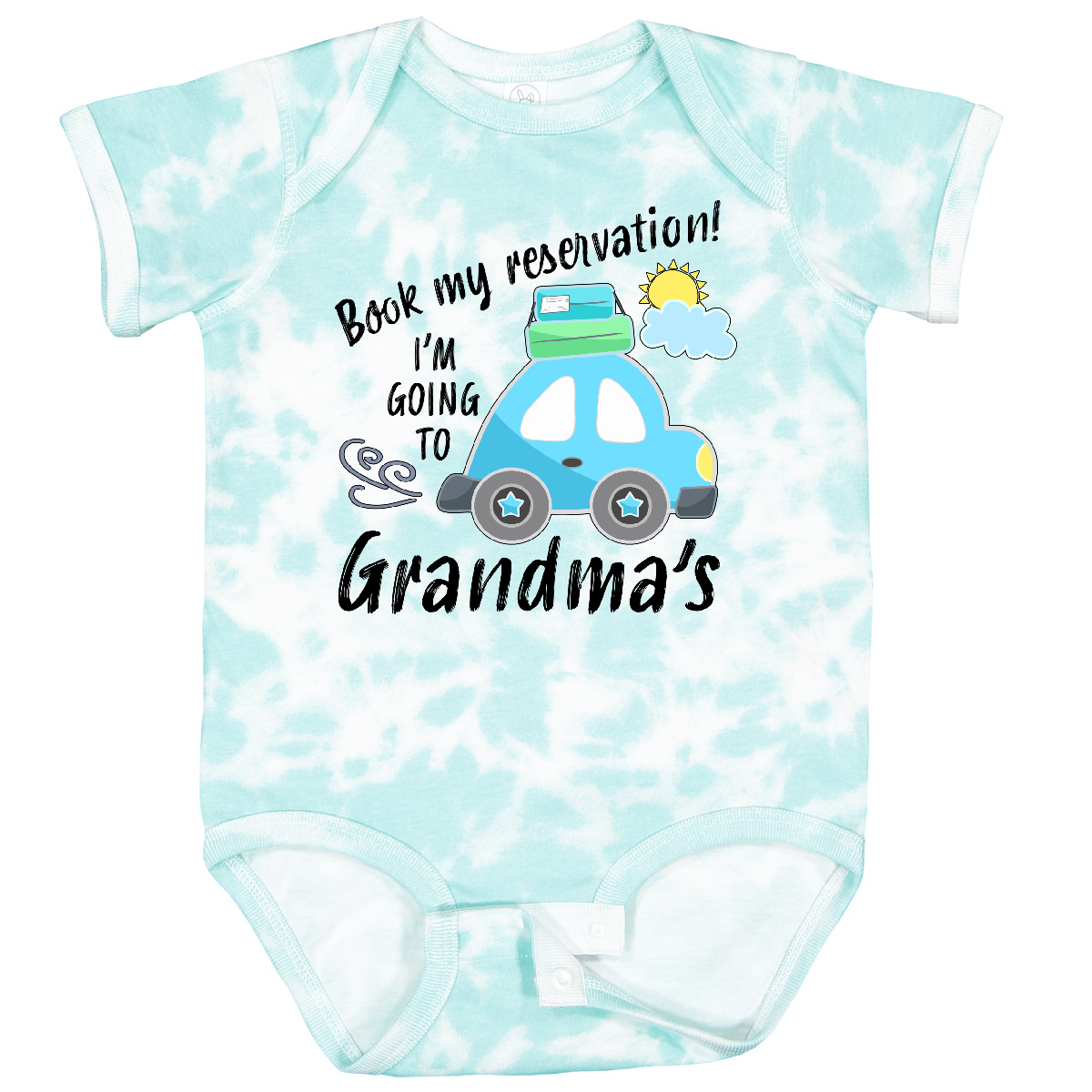 Inktastic Book My Reservation! I'm Going To Grandma's Baby Bodysuit Travel Car - Bild 11 von 11