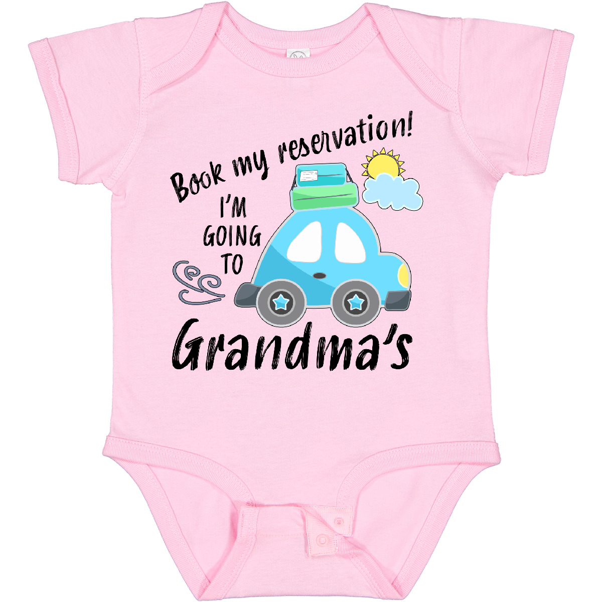 Inktastic Book My Reservation! I'm Going To Grandma's Baby Bodysuit Travel Car - Bild 10 von 11