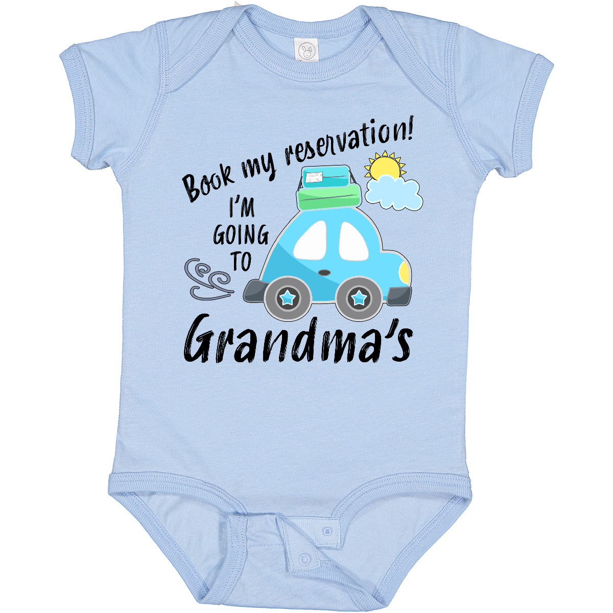 Inktastic Book My Reservation! I'm Going To Grandma's Baby Bodysuit Travel Car - Bild 5 von 11