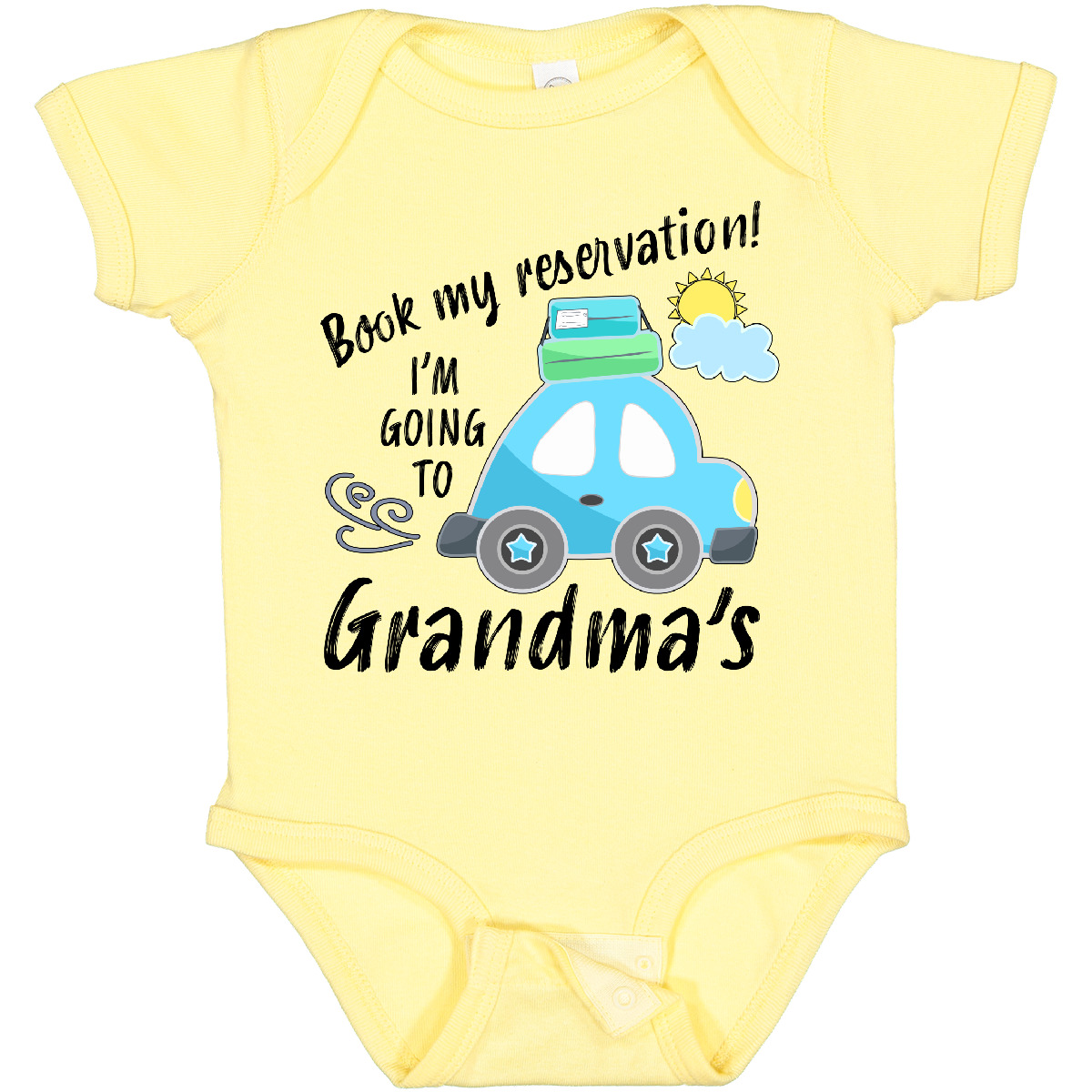 Inktastic Book My Reservation! I'm Going To Grandma's Baby Bodysuit Travel Car - Bild 2 von 11