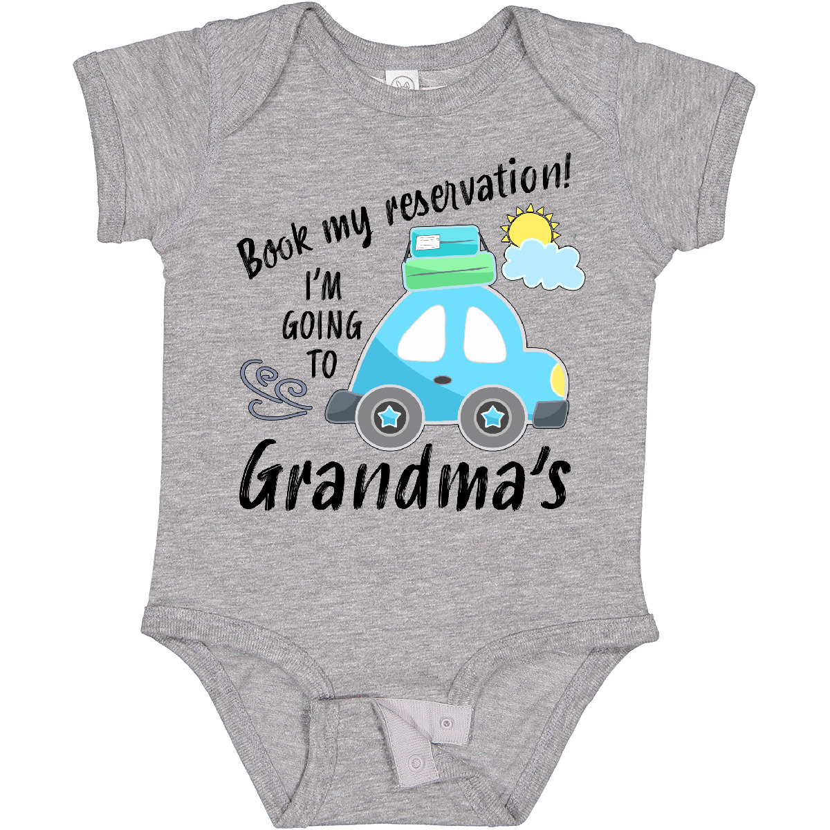 Inktastic Book My Reservation! I'm Going To Grandma's Baby Bodysuit Travel Car - Bild 6 von 11
