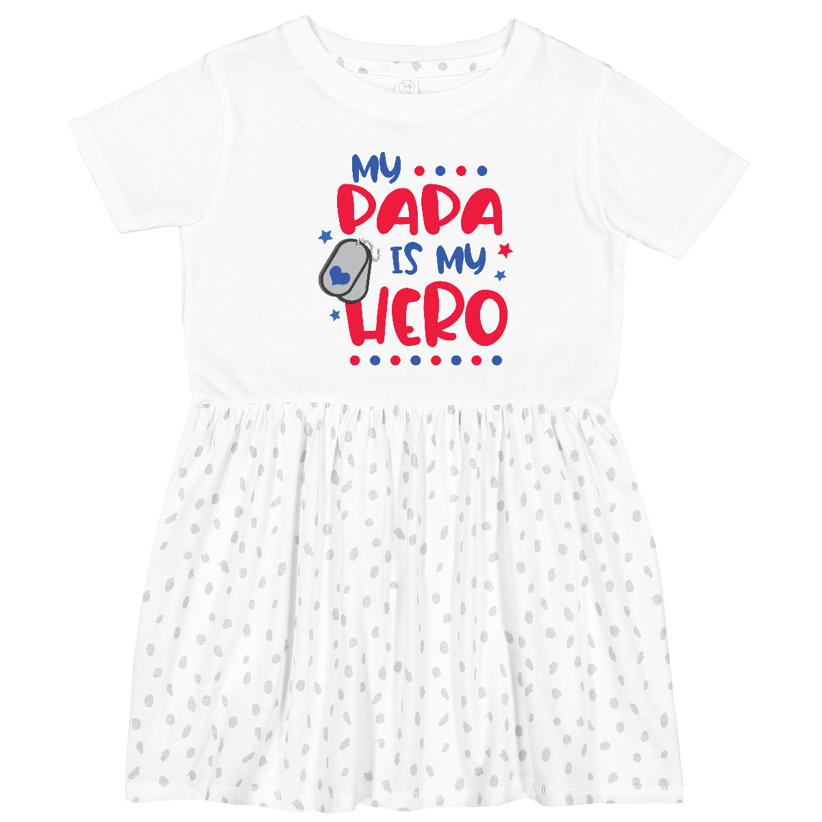 Inktastic Memorial Day My Papa Is My Hero Toddler Dress Kids Daddy Remember Kid - Picture 4 of 5