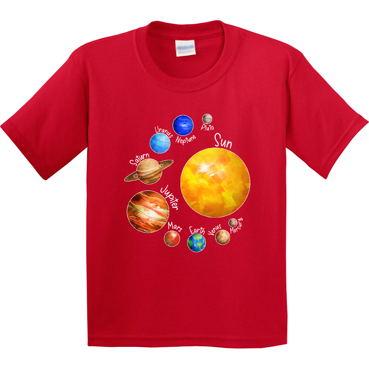Inktastic Sun And Planets- Yes, And Pluto Youth T-Shirt Space Solar System Outer - Picture 5 of 7