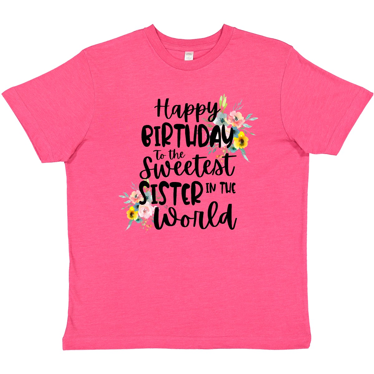 Inktastic Happy Birthday To The Sweetest Sister In The World Youth T-Shirt For - Picture 7 of 8