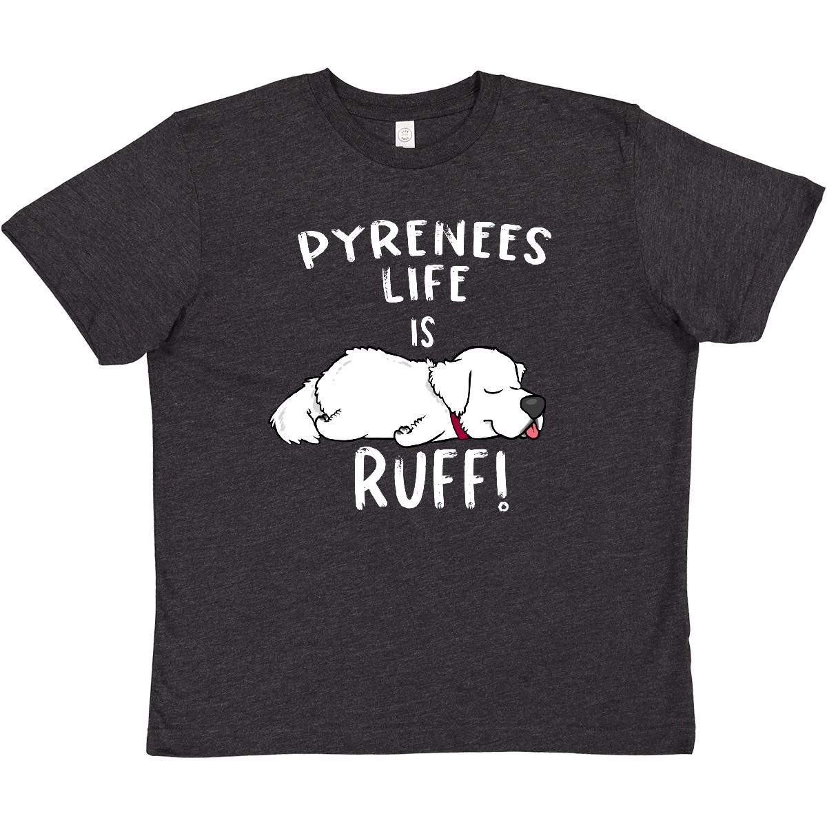 Inktastic Pyrenees Life Is Ruff! Great Pyrenees Youth T-Shirt Animals Dogs Lover - Picture 8 of 9