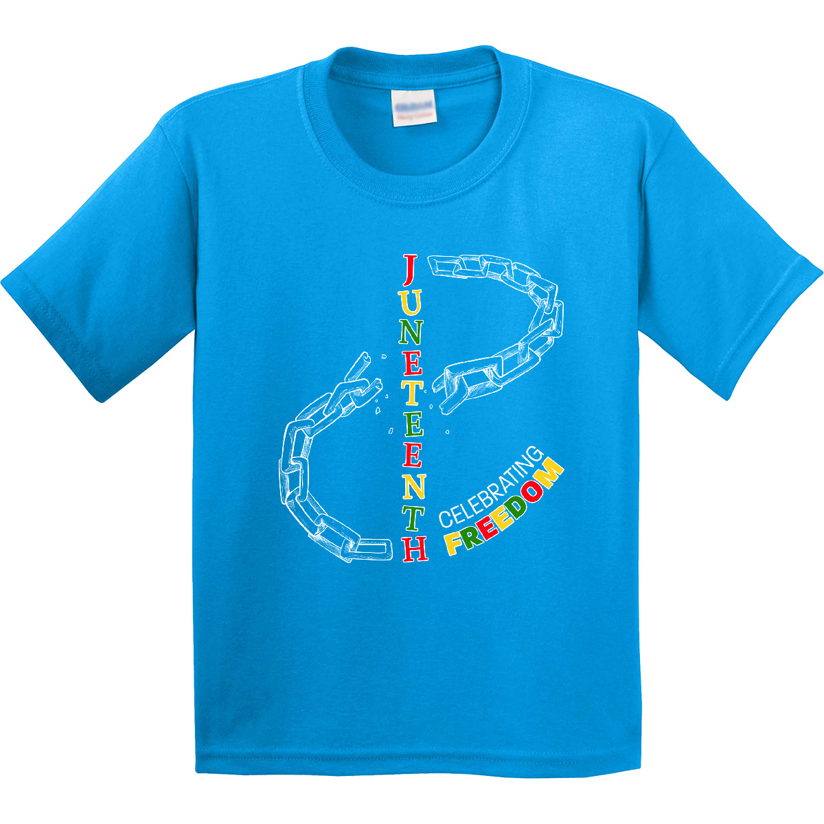 Inktastic Juneteenth-Celebrating Freedom- Breaking Chains Youth T-Shirt June Day - Picture 3 of 6