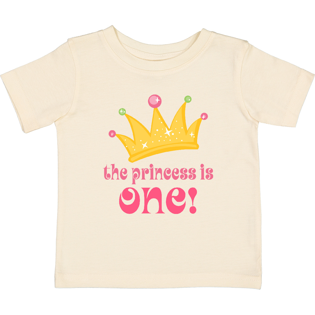 Inktastic Cute Princess Is One 1st Birthday Baby T-Shirt First Kids Babys Year - Picture 3 of 3